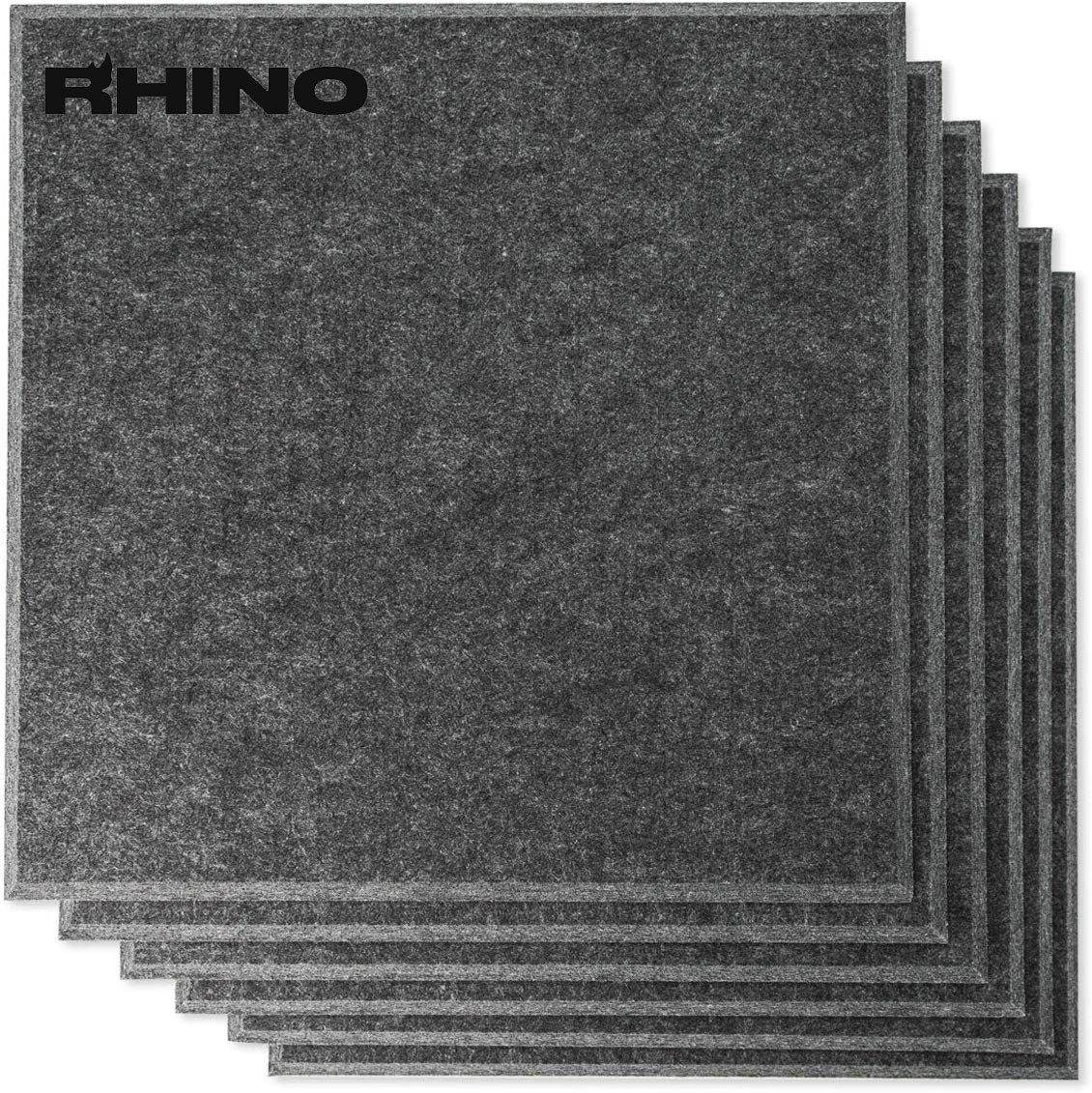 12" x 12" RHINO Acoustic Panels Dark Gray Color (6 Pcs)