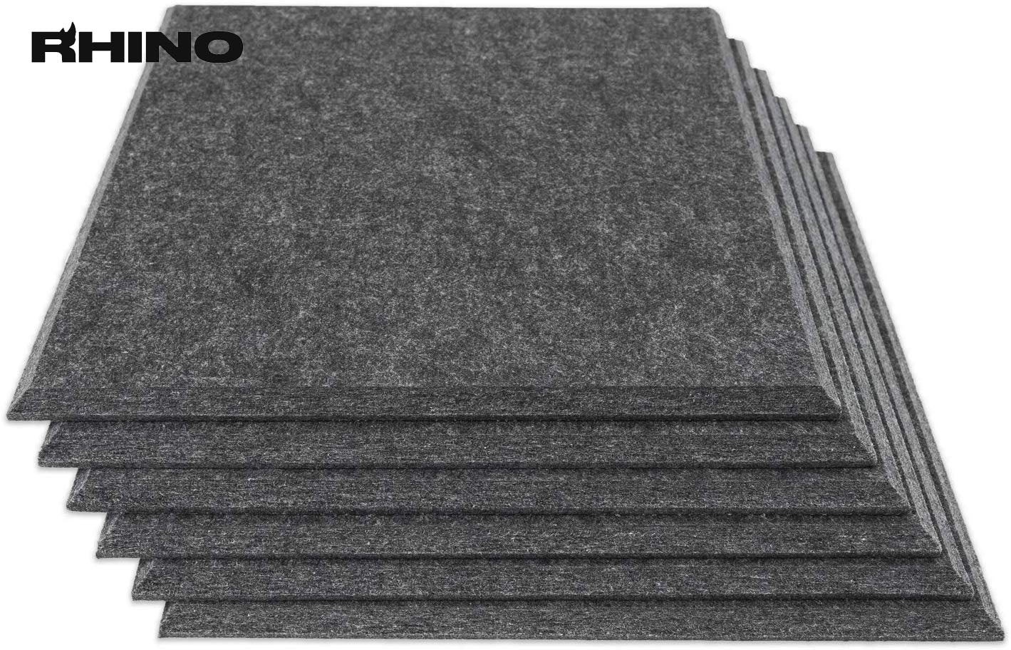 12" x 12" RHINO Acoustic Panels Dark Gray Color (6 Pcs)