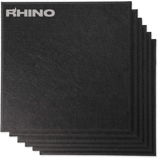 12" x 12" RHINO Acoustic Panels Matte Black Color (6 Pcs)