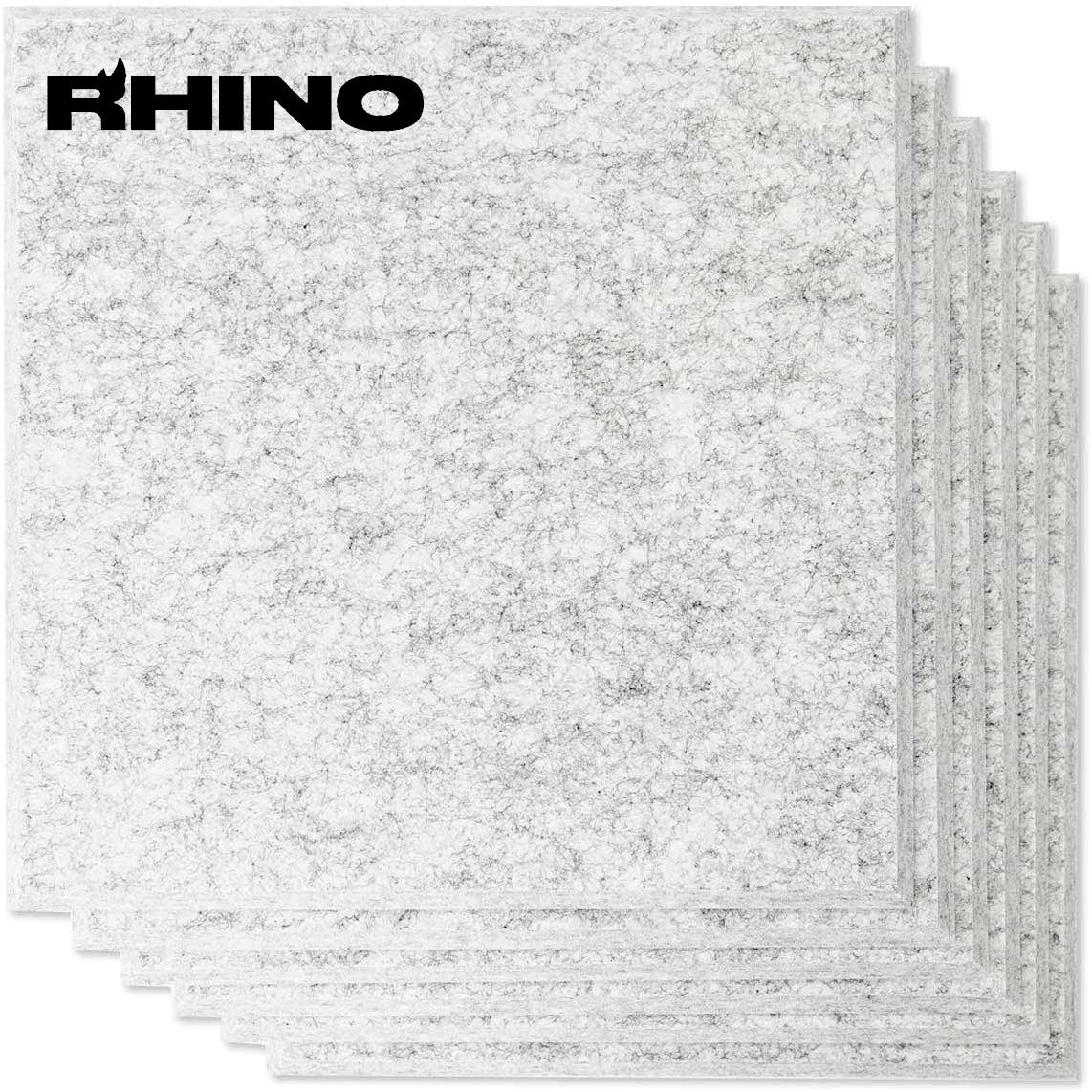 12" x 12" RHINO Acoustic Panels Silver Gray Color (6 Pcs)