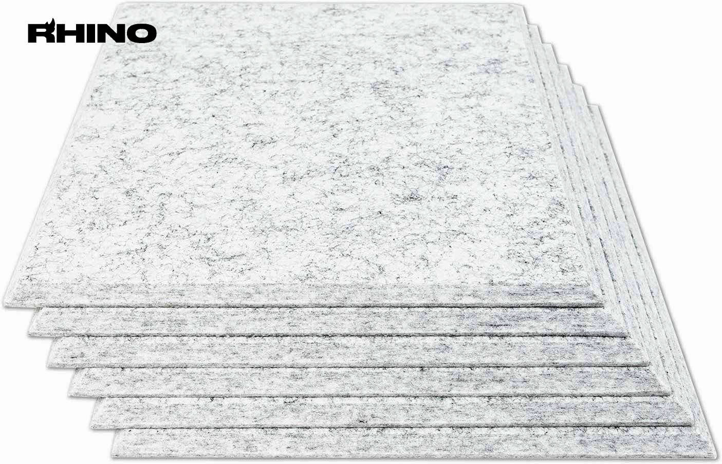 12" x 12" RHINO Acoustic Panels Silver Gray Color (6 Pcs)