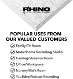 16" x 12" RHINO Acoustic Panels Silver Gray Color (6 Pcs)