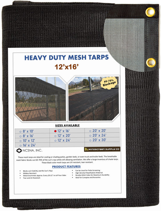 12' x 16' Mesh Tarp Shading 60-70% Blockage