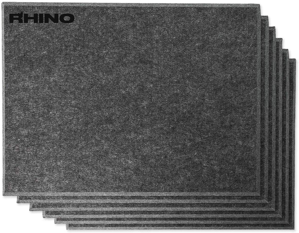 16" x 12" RHINO Acoustic Panels Dark Gray Color (6 Pcs)
