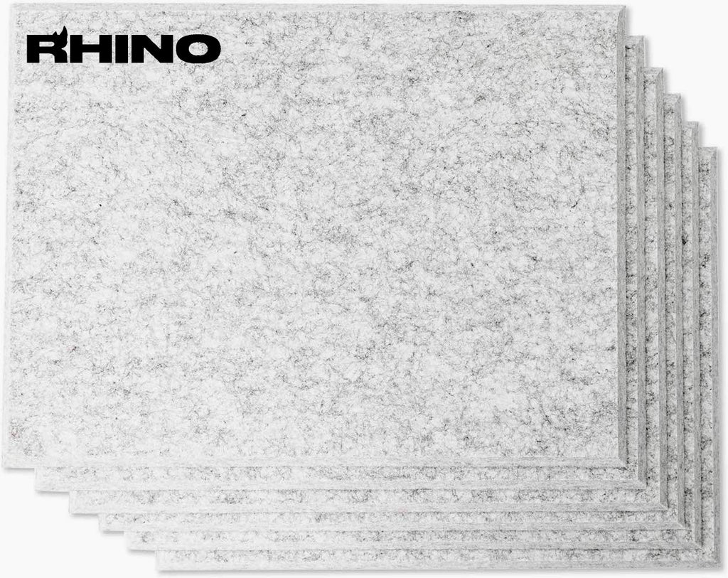 16" x 12" RHINO Acoustic Panels Silver Gray Color (6 Pcs)