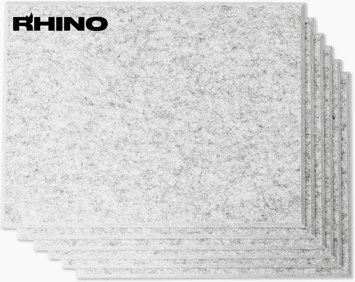 16" x 12" RHINO Acoustic Panels Silver Gray Color (6 Pcs)