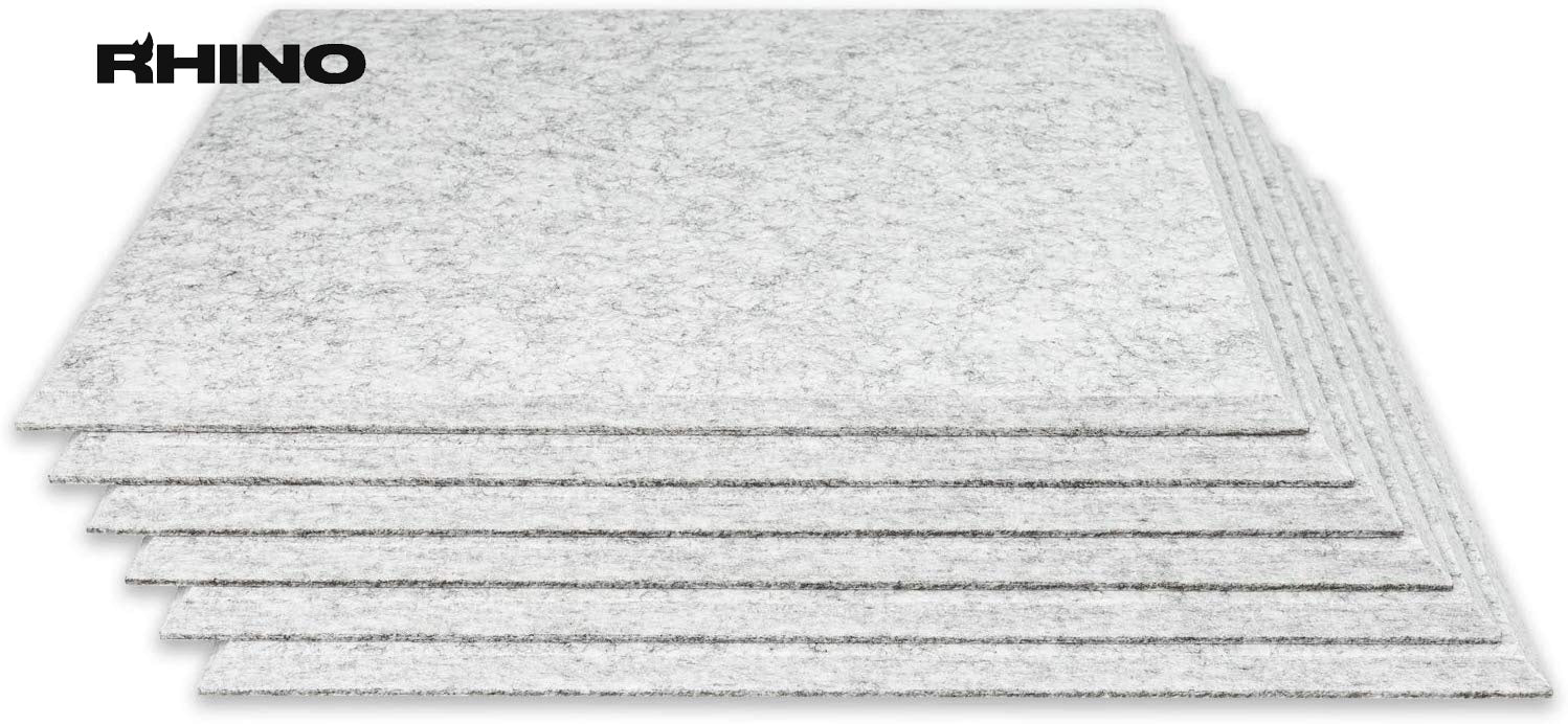 16" x 12" RHINO Acoustic Panels Silver Gray Color (6 Pcs)