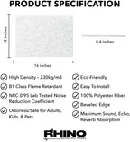 16" x 12" RHINO Acoustic Panels Silver Gray Color (6 Pcs)