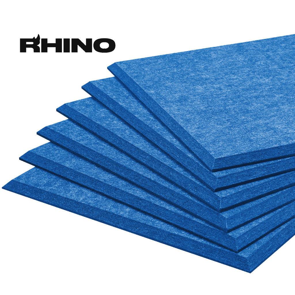 FINAL SALE  --  12" x 12" RHINO Acoustic Panels Blue Color (6 Pcs)