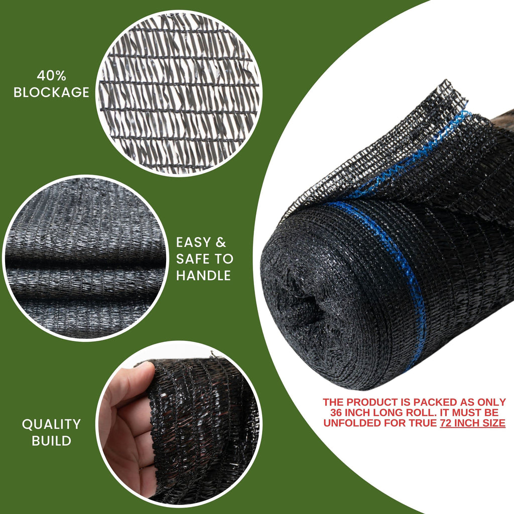 WindscreenSupplyCo 5'10'' x 100 FT Shade Cloth Roll Eyelets 60%