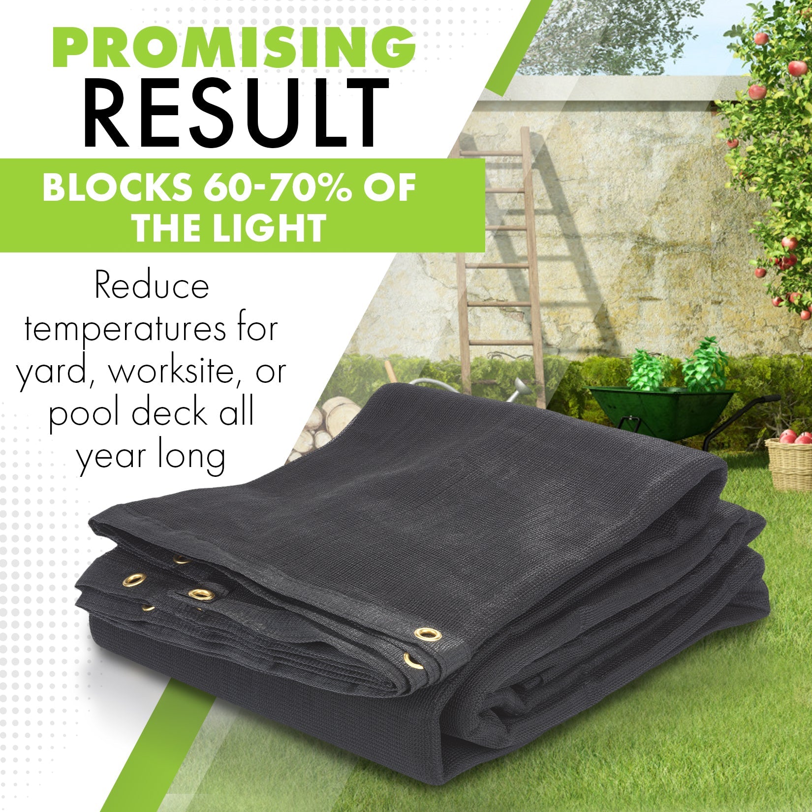 6.5' x 10' Mesh Tarp Shading 60-70% Blockage