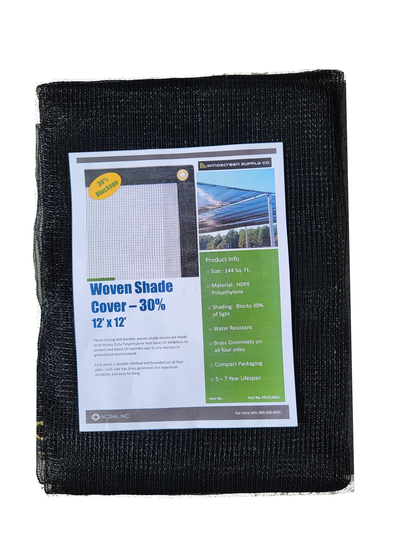 12' x 12' Woven Shade Cover 30% Blockage