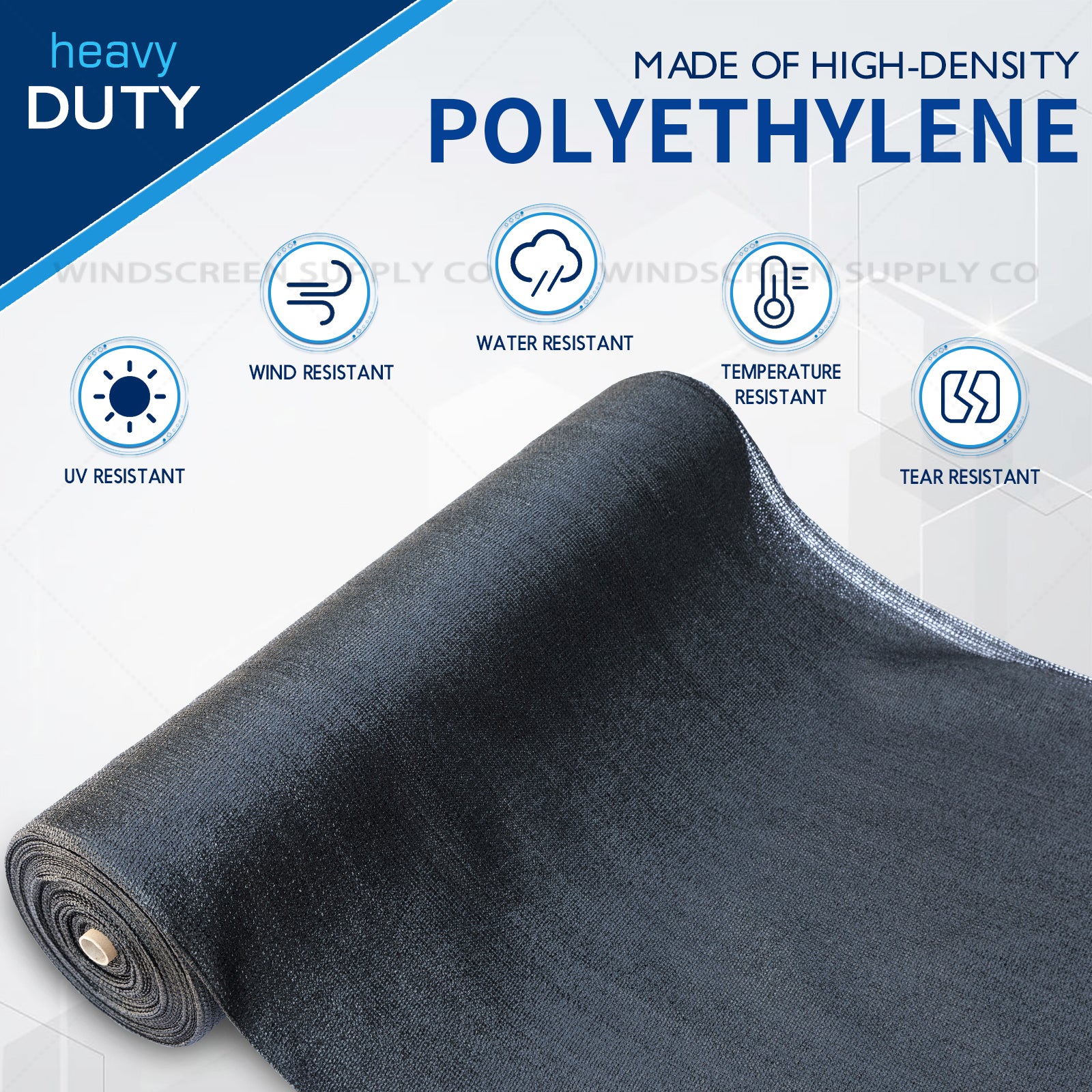 6' x 100' (5'8") Raw Roll Privacy Screen