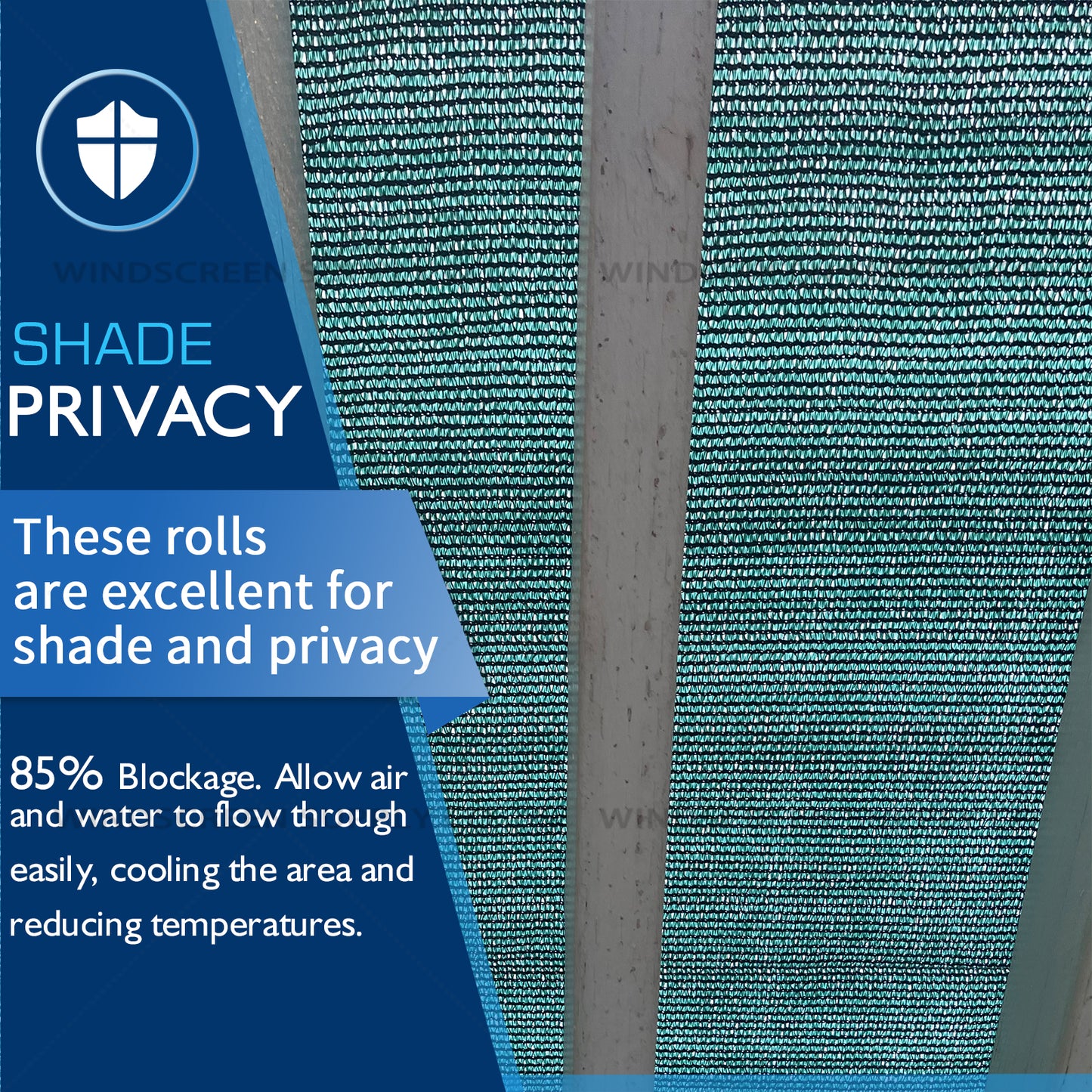6' x 100' (5'8") Raw Roll Privacy Screen