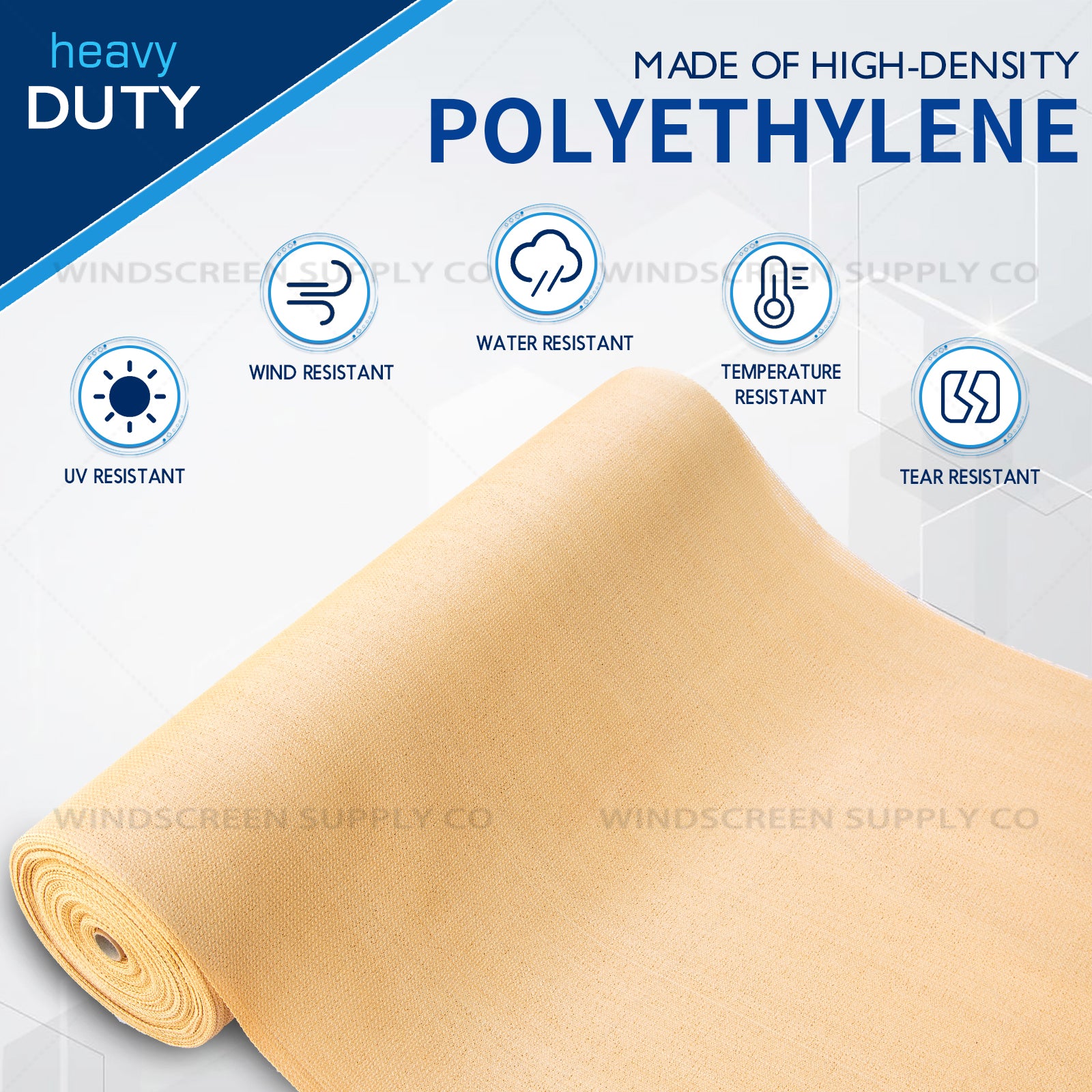 6' x 100' (5'8") Raw Roll Privacy Screen