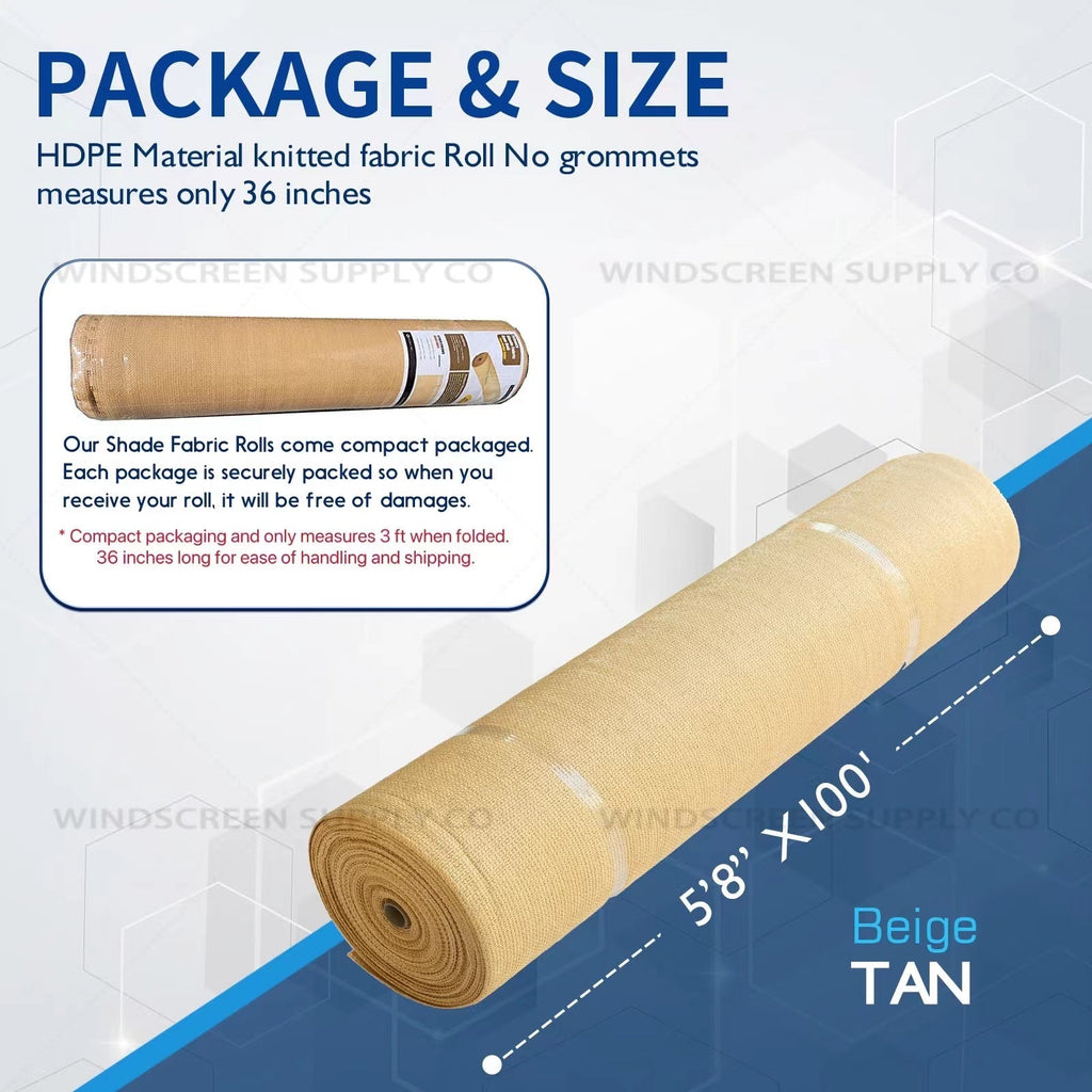 6' x 100' (5'8") Raw Roll Tan