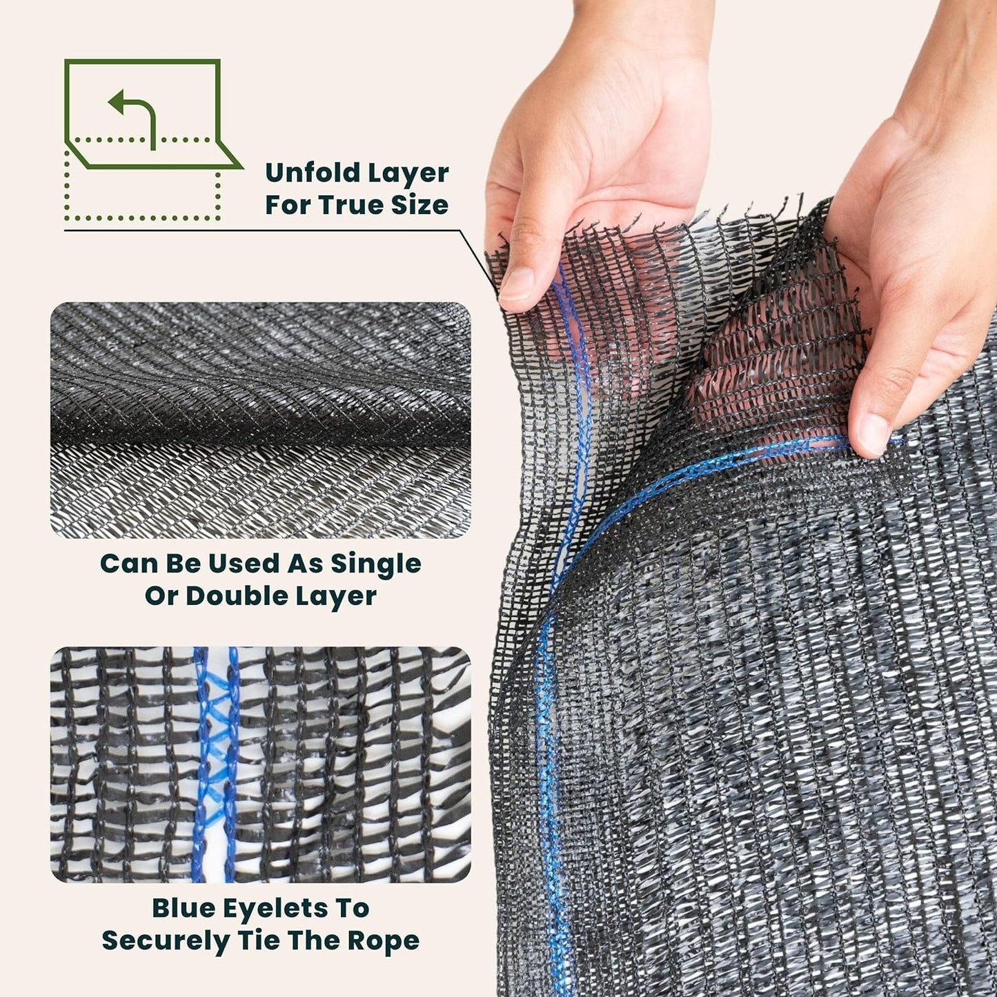 6' x 100' (6' x 100') Shade Cloth Roll 40% Privacy Screen