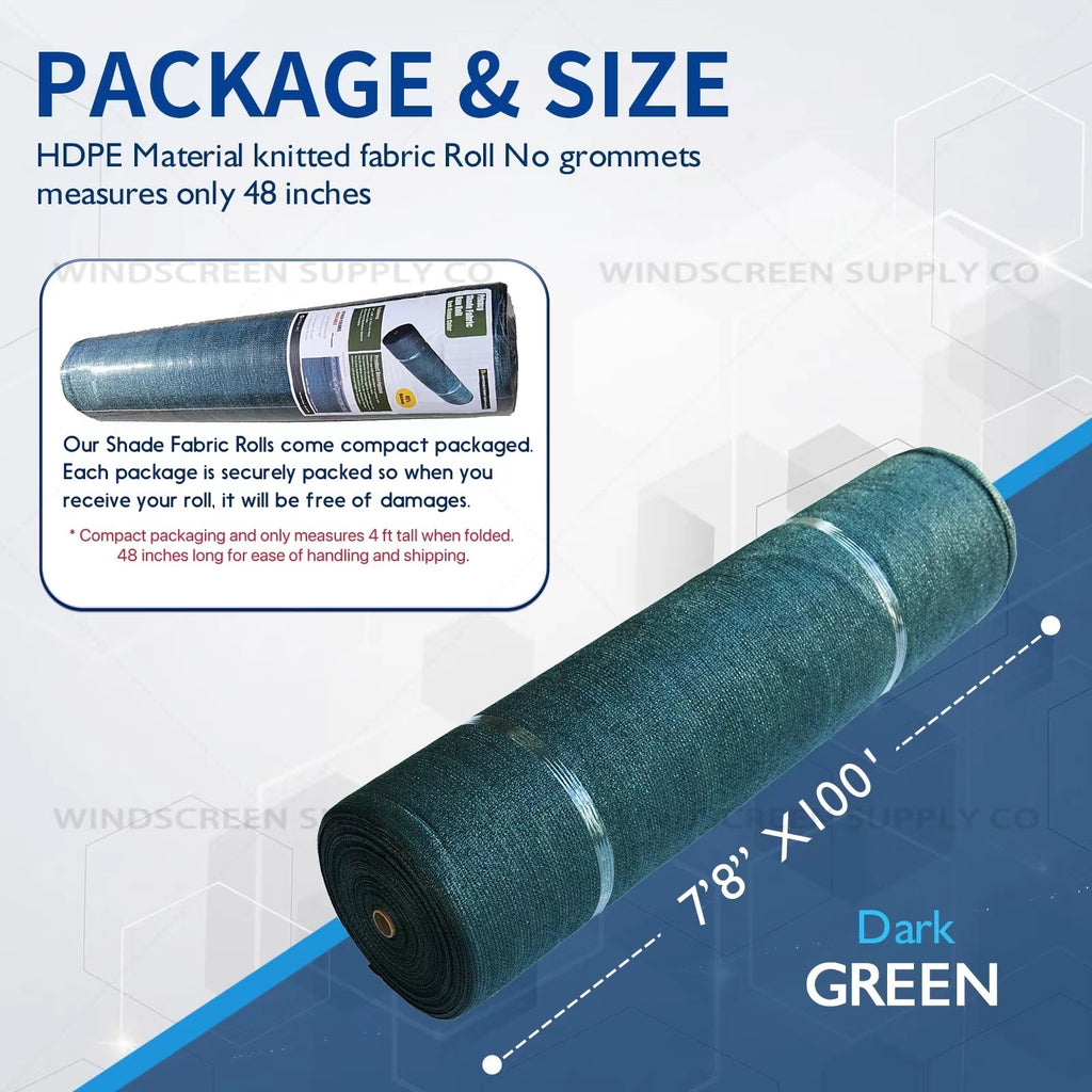 8' x 100' (7'8") Raw Roll Privacy Screen