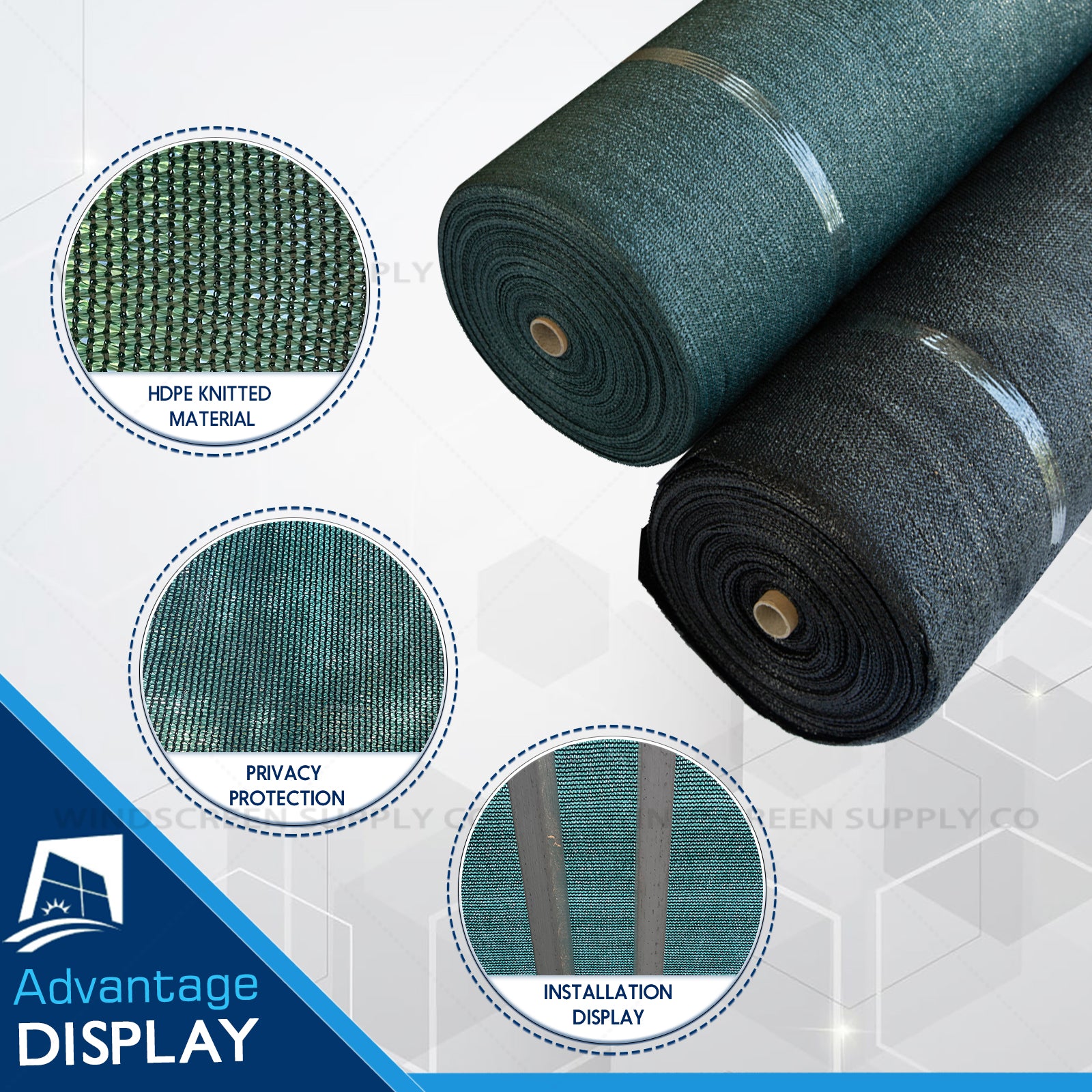 8' x 100' (7'8") Raw Roll Privacy Screen