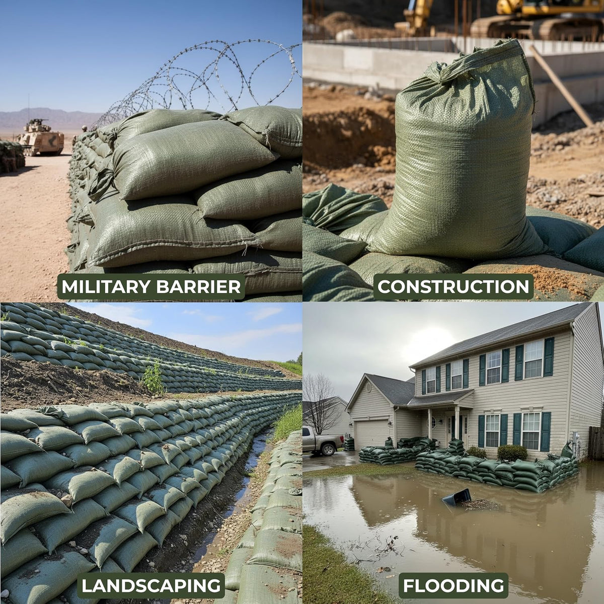 Heavy Duty Sandbags (100 Pcs Per Bundle)