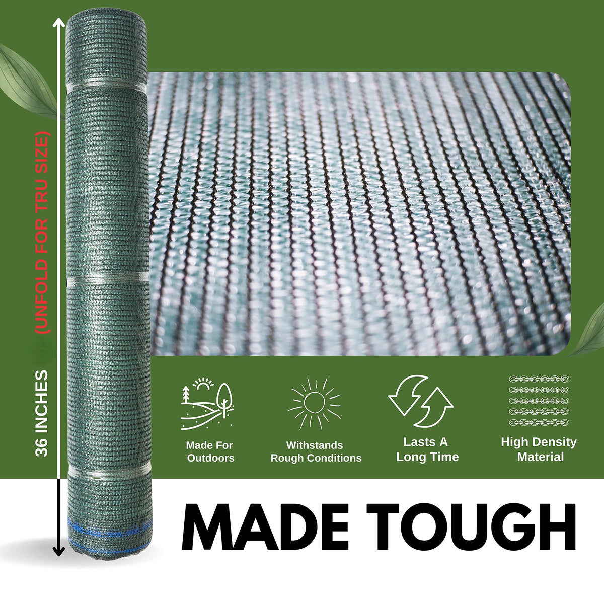 WindscreenSupplyCo 5'10'' x 100 FT Shade Cloth Roll Eyelets 60%