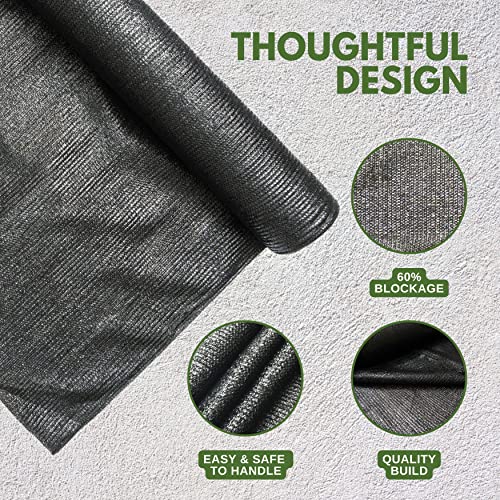 WindscreenSupplyCo 5'10'' x 100 FT Shade Cloth Roll Eyelets 60%